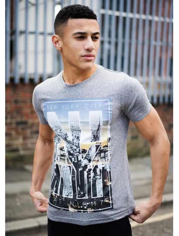 NIY Yarn Dyed T-shirt in Mood Indigo Grindal - Dissident sold by Tokyo Laundry