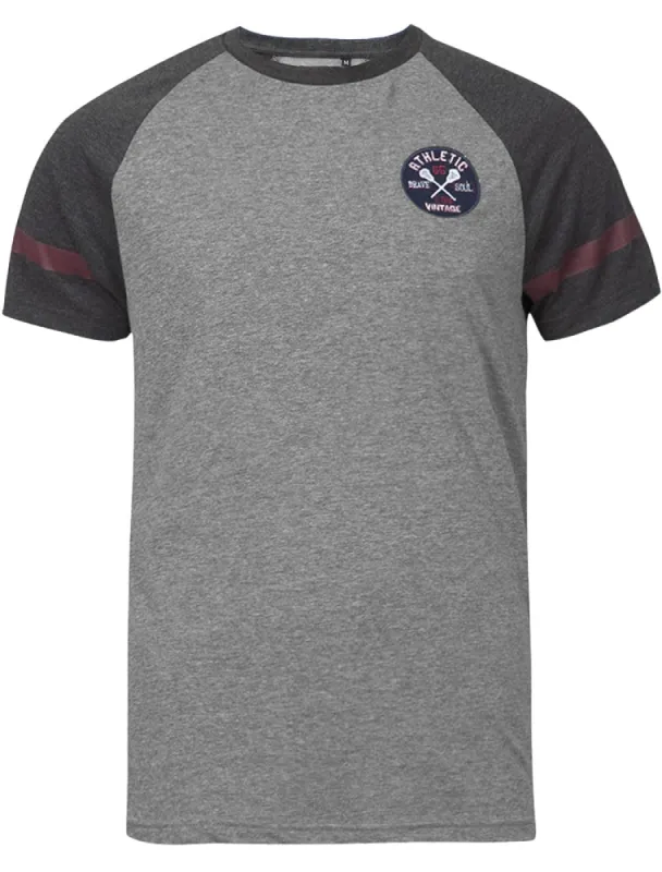 Nurmi Raglan Sleeve T-Shirt in Mid Grey sold by Tokyo Laundry