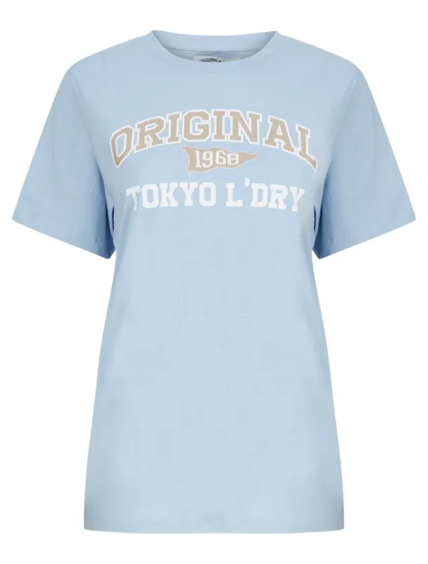 Original Motif Cotton Jersey T-Shirt in Kentucky Blue - Tokyo Laundry sold by Tokyo Laundry