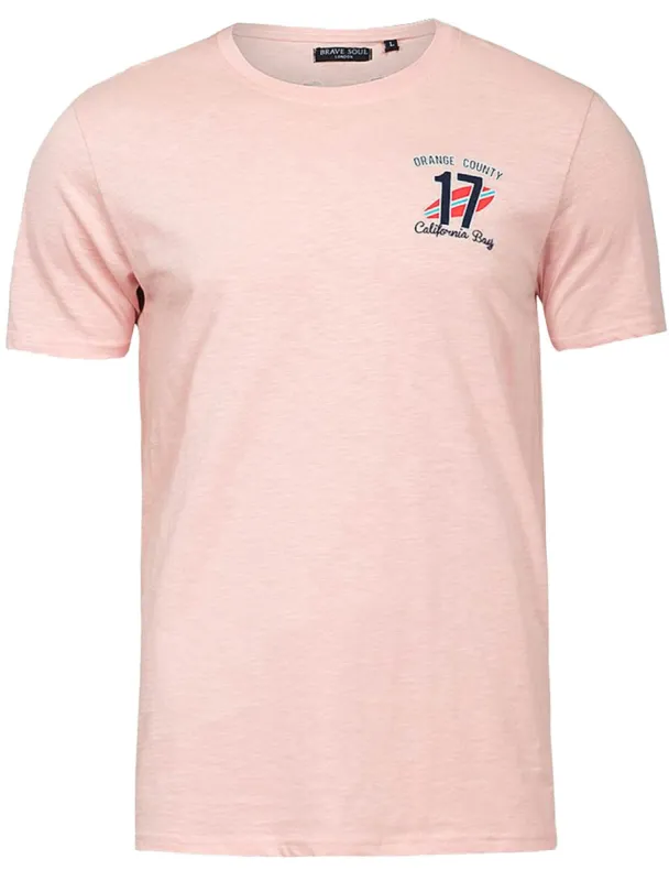 County Motif Crew Neck T-Shirt in Pink sold by Tokyo Laundry
