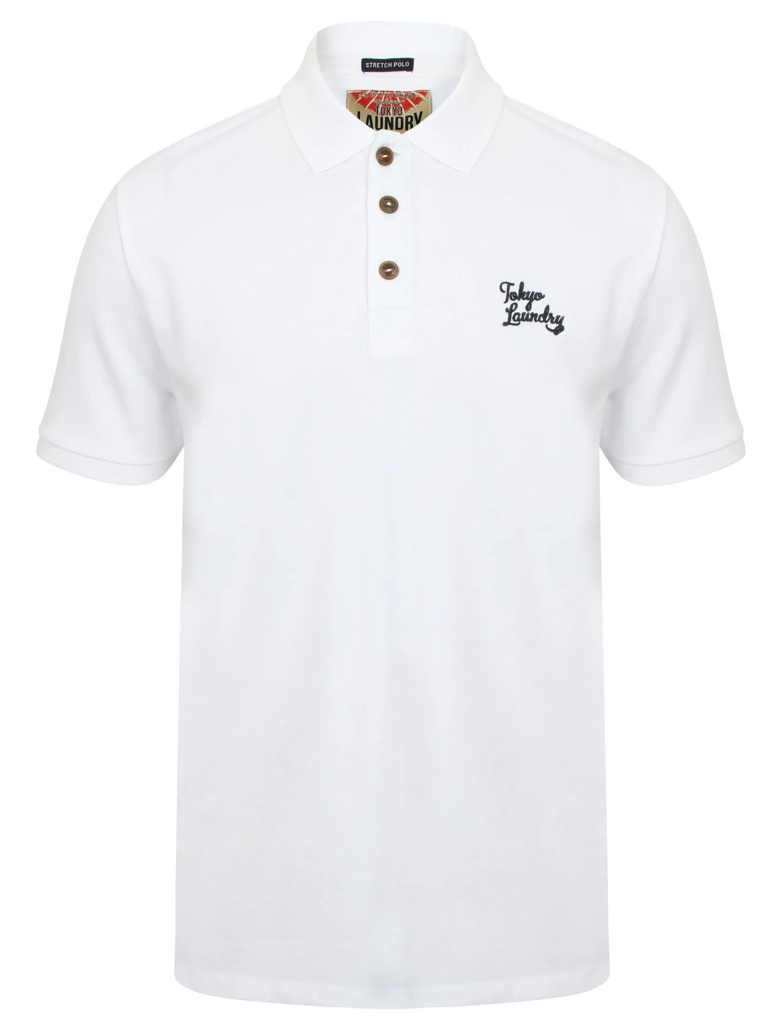 Winterfield Pique Polo Shirt in Optic White - Tokyo Laundry sold by Tokyo Laundry