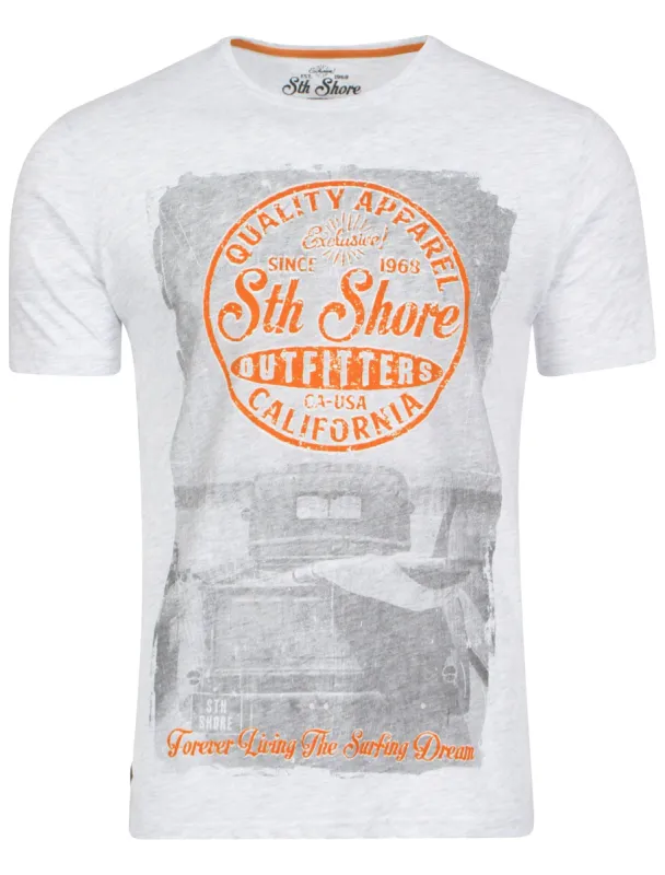 Surfing Dream Print T-Shirt in Ice Grey - South Shore sold by Tokyo Laundry
