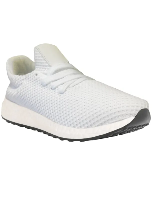 Womens Kaye Lace Up Fashion Trainers in White sold by Tokyo Laundry