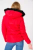 Jasmin Quilted Puffer Jacket With Faux Fur Trim Hood In Crimson - Tokyo Laundry sold by Tokyo Laundry