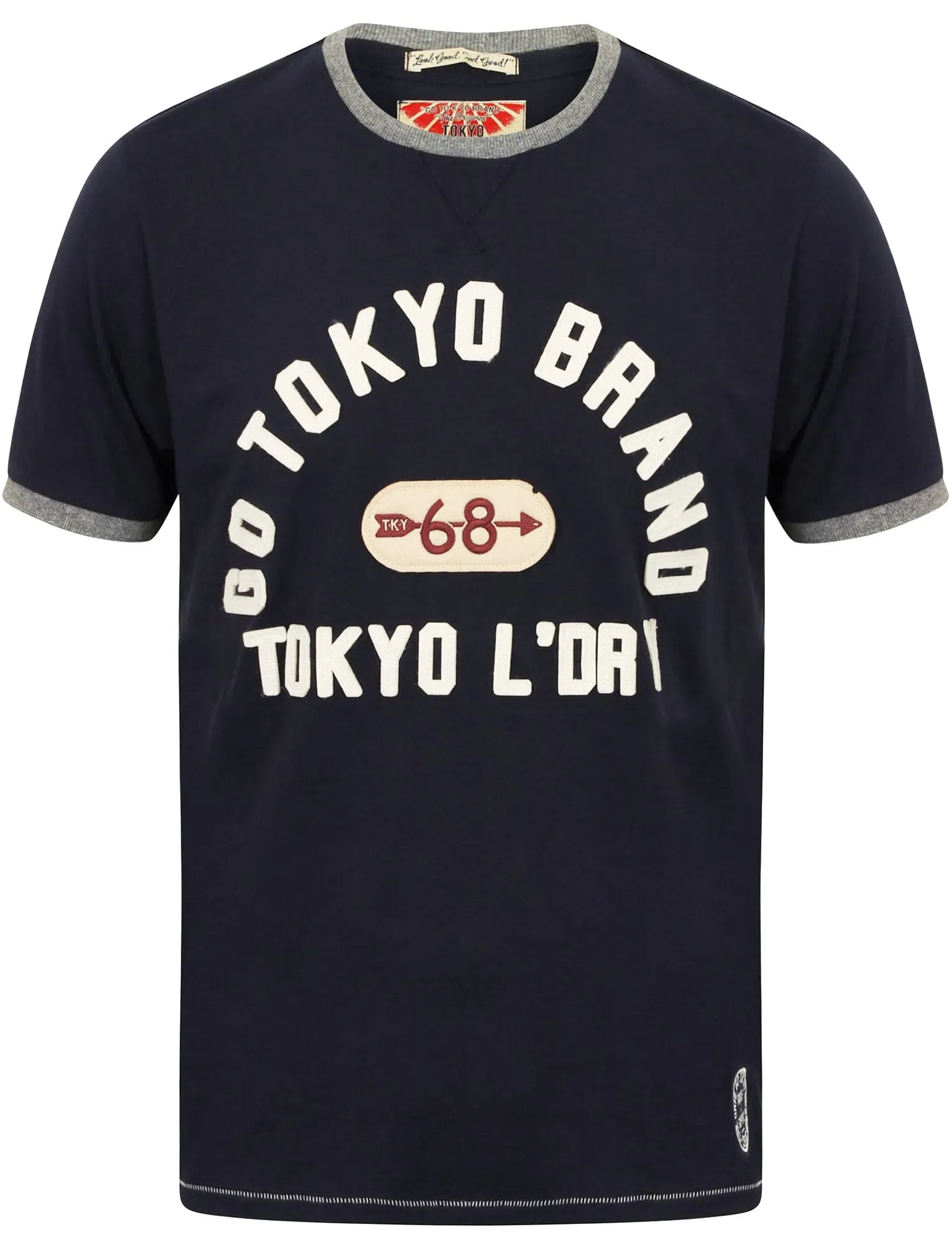 Wivelsfield Motif T-Shirt with Crew Neckline in Dark Navy - Tokyo Laundry sold by Tokyo Laundry product image thumbnail 2