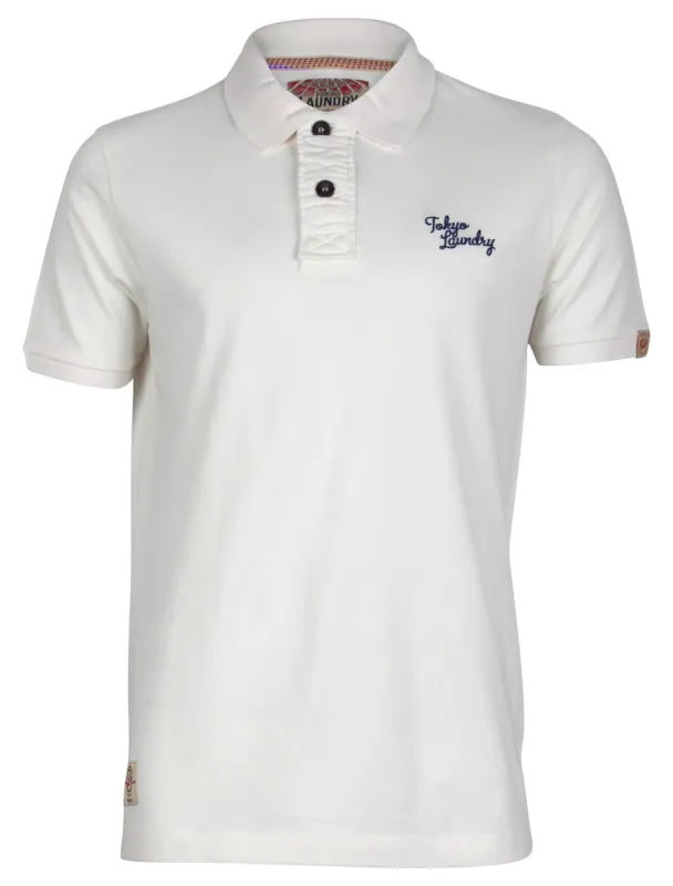 Tokyo Laundry Ezequiel ivory Polo Shirt sold by Tokyo Laundry