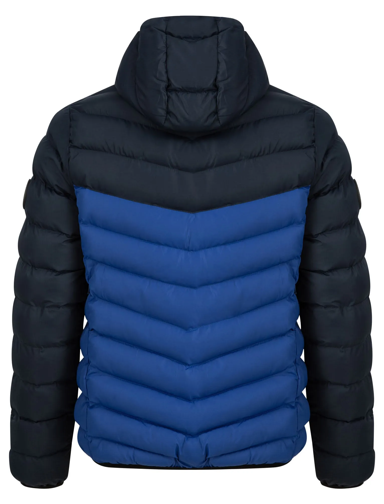 Kanora Colour Block Quilted Puffer Jacket with Hood in Sky Captain Navy - Tokyo Laundry sold by Tokyo Laundry product image thumbnail 3