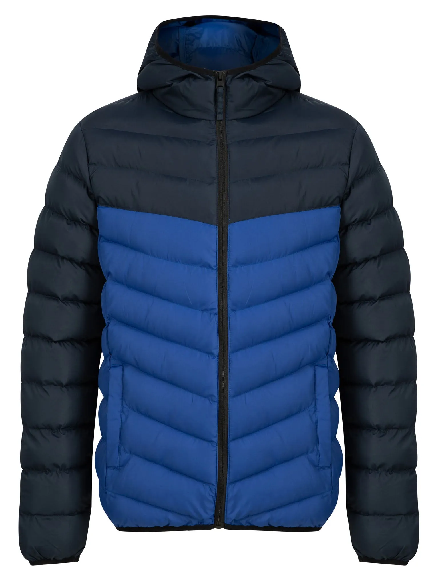 Kanora Colour Block Quilted Puffer Jacket with Hood in Sky Captain Navy - Tokyo Laundry sold by Tokyo Laundry product image thumbnail 2
