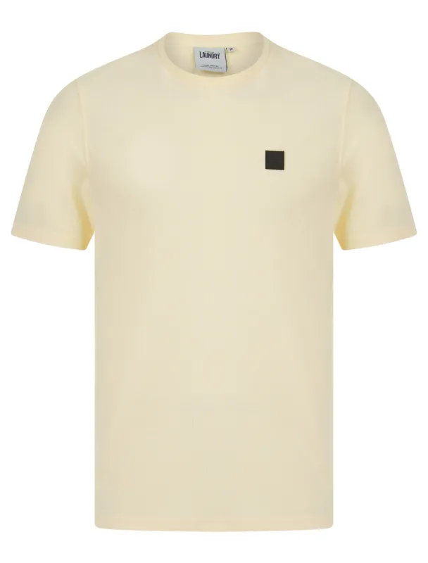 Tarot Cotton Blend Jersey Crew Neck T-Shirt in Pristine Cream - Tokyo Laundry sold by Tokyo Laundry