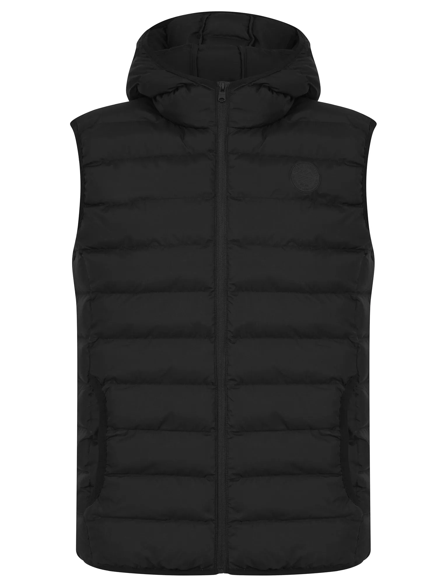 Tamaki Quilted Puffer Gilet with Hood in Jet Black - Tokyo Laundry sold by Tokyo Laundry