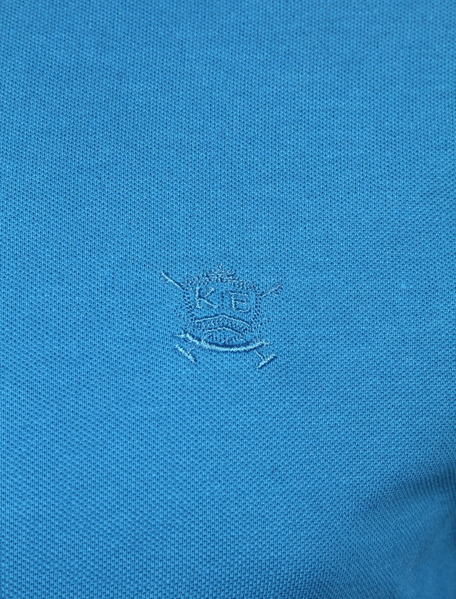 Geary Piqué Polo Shirt In Marble Blue - Kensington Eastside sold by Tokyo Laundry product image thumbnail 4