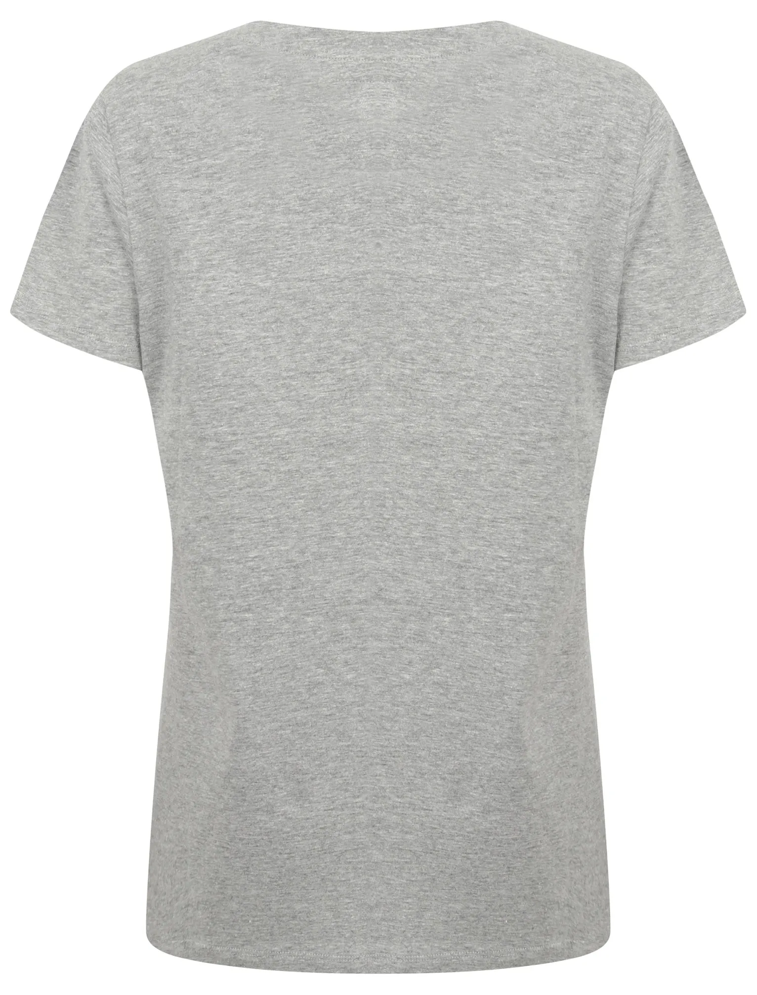 Womens Crew Neck Cotton Jersey T-Shirt In Light Grey Marl - Tokyo Laundry sold by Tokyo Laundry product image thumbnail 4