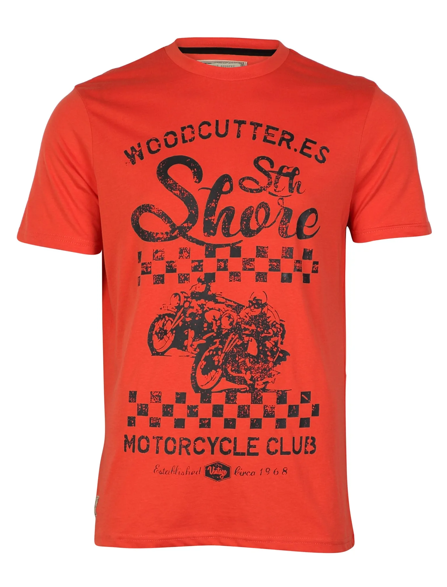 South Shore Woodcutter Printed T-shirt in red sold by Tokyo Laundry