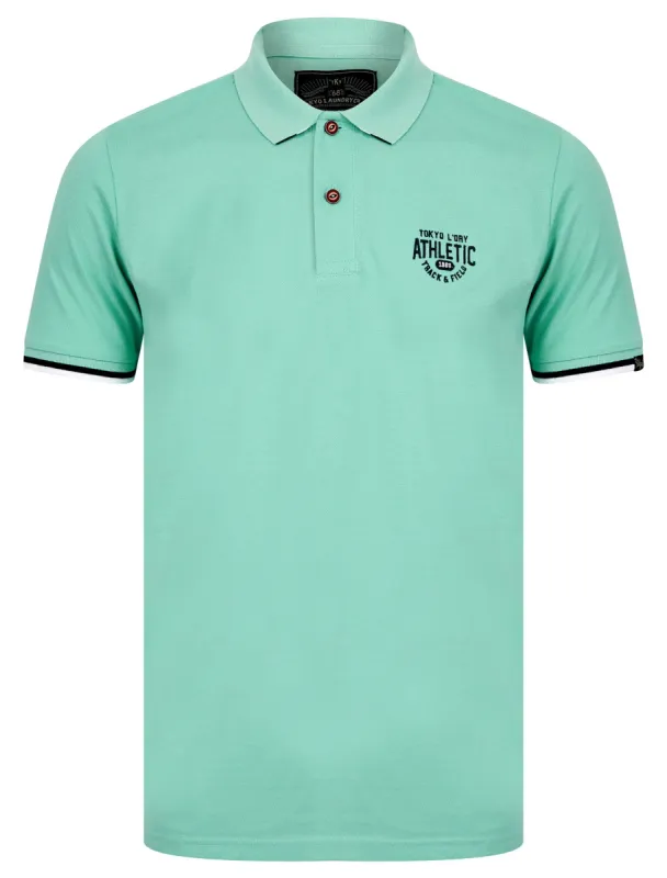 Jepsen Cotton Pique Polo Shirt in Aqua Haze - Tokyo Laundry sold by Tokyo Laundry