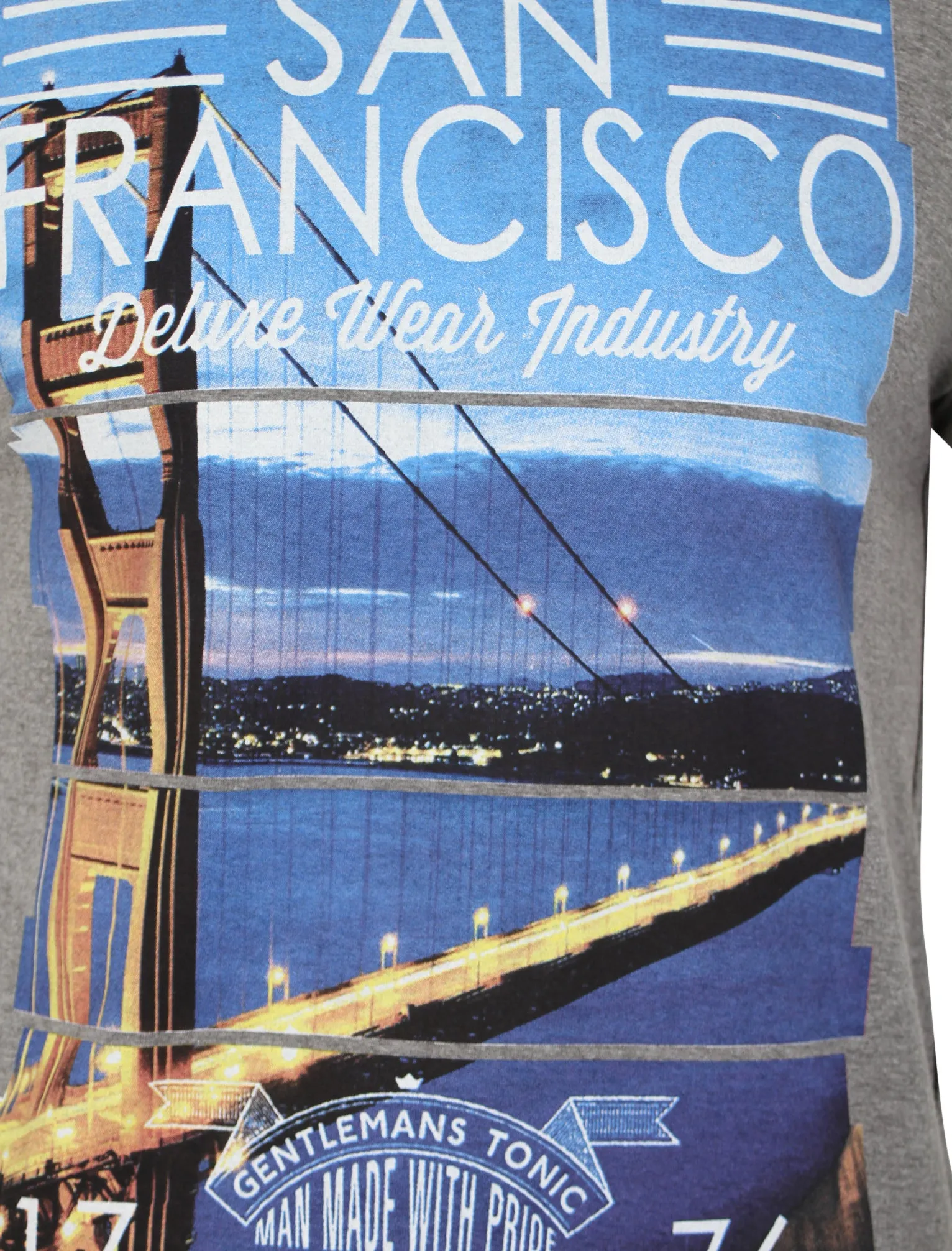 San Fran Motif T-Shirt in Mid Grey Marl - Dissident sold by Tokyo Laundry product image thumbnail 3