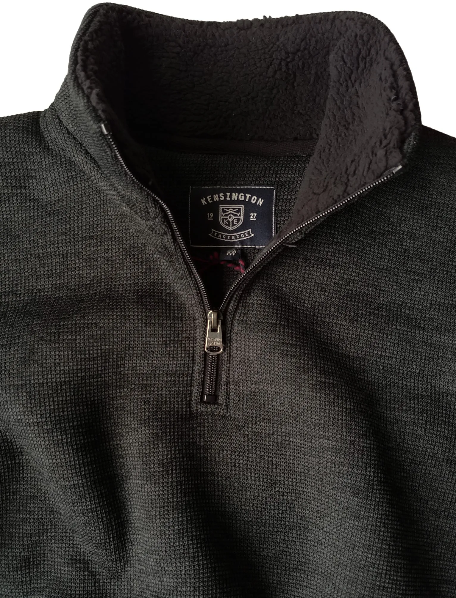 Malcolm Borg Lined Half Zip Bonded Pullover Fleece In Charcoal - Kensington Eastside sold by Tokyo Laundry product image thumbnail 3