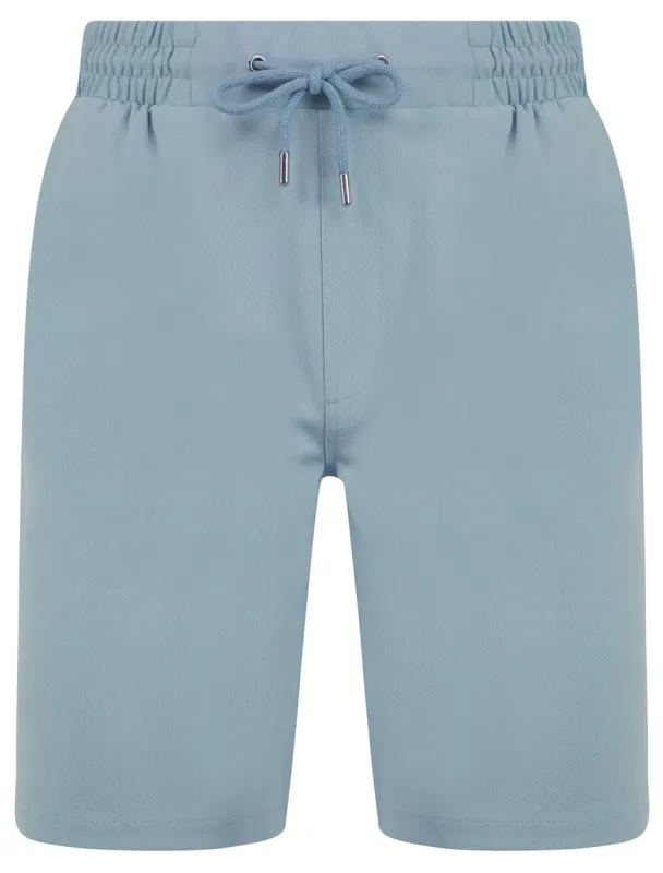 Gelato Stretch Fabric Jogger Shorts in Dusty Blue - Tokyo Laundry sold by Tokyo Laundry