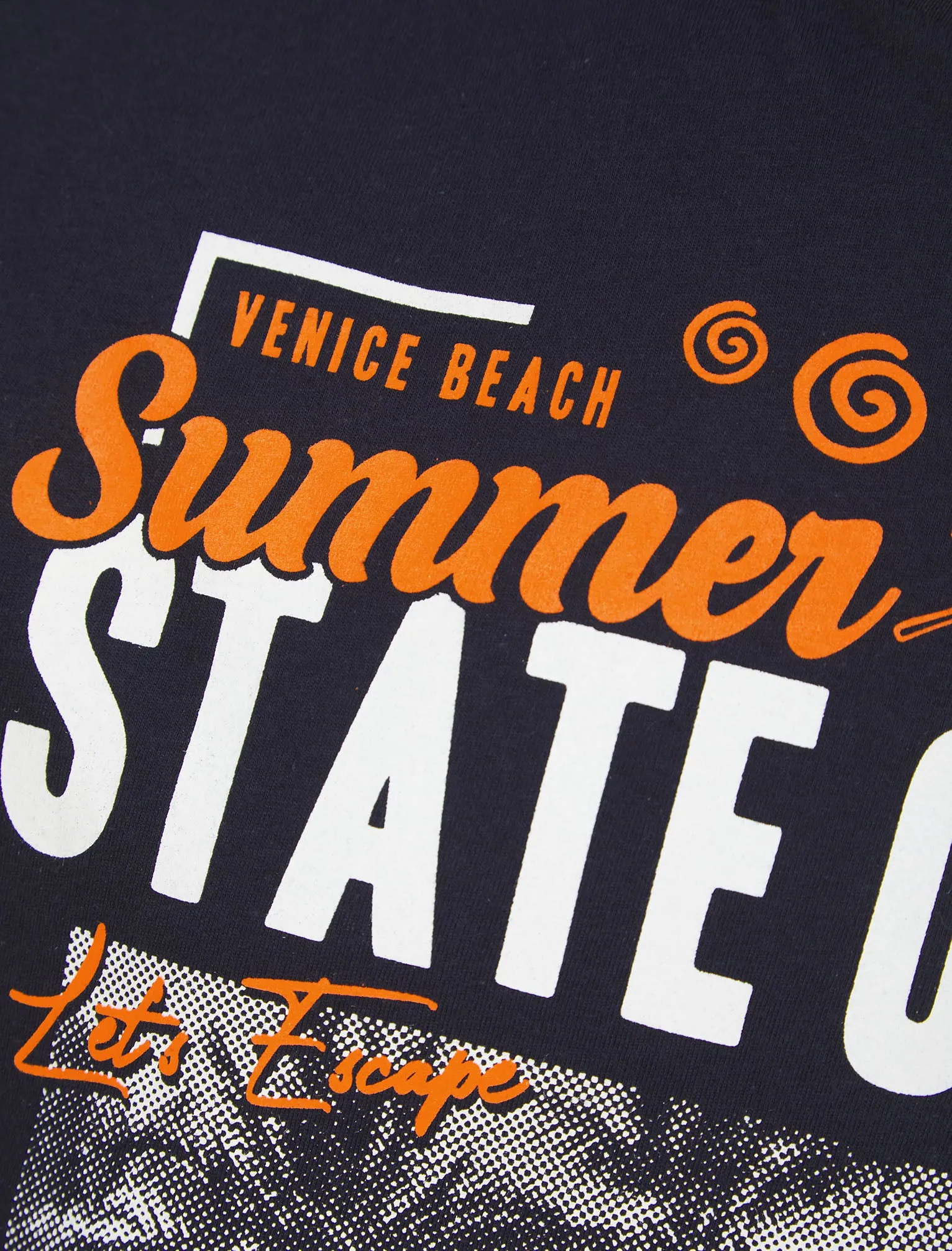 Summer State Motif Cotton Jersey T-Shirt in Sky Captain Navy - South Shore sold by Tokyo Laundry product image thumbnail 3