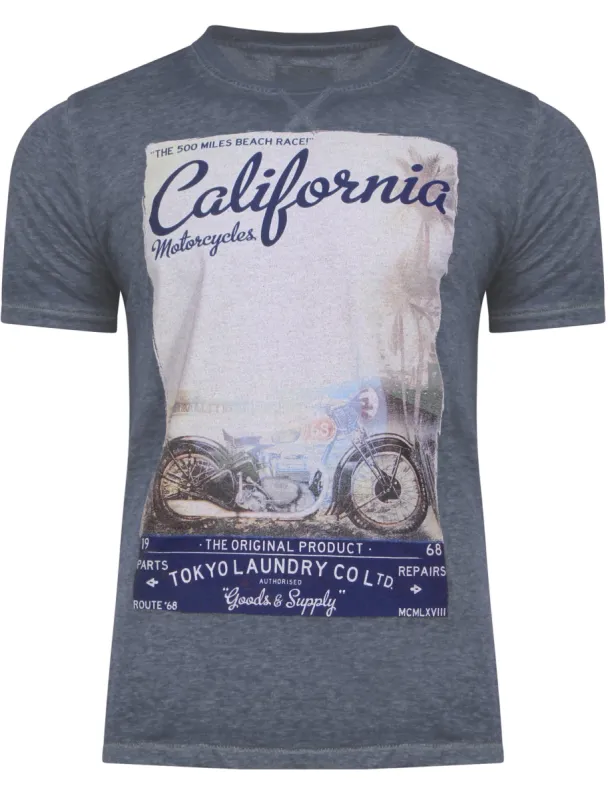 Fernbrook Burnout T-Shirt in Vintage Indigo - Tokyo Laundry sold by Tokyo Laundry