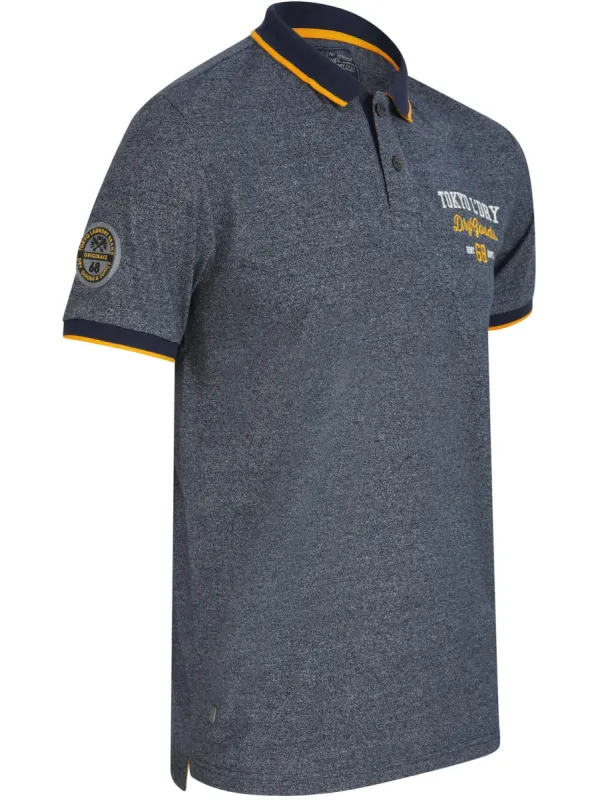 Marshaltown Grindle Cotton Jersey Polo Shirt In Sky Captain Navy - Tokyo Laundry sold by Tokyo Laundry