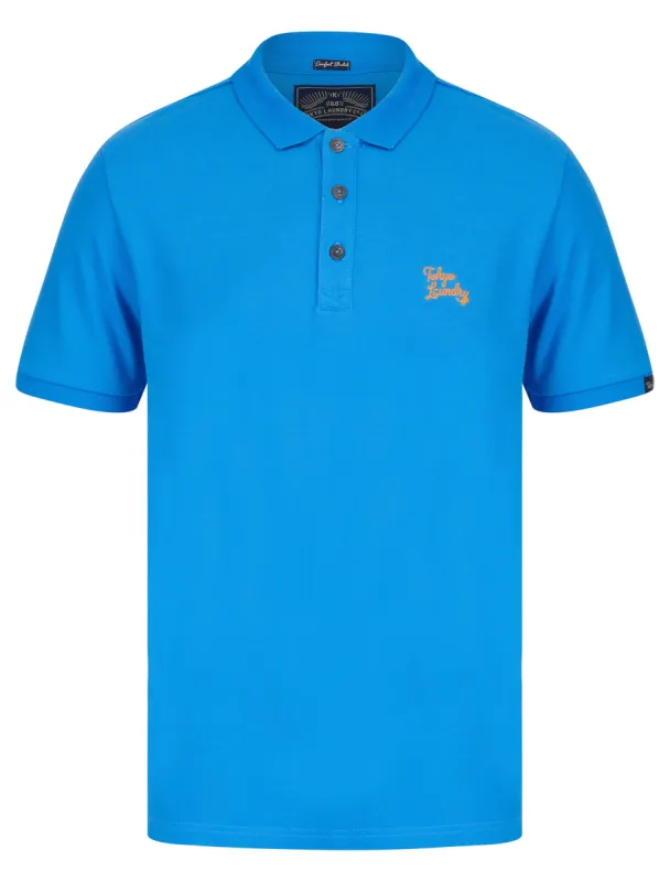 Mortimer Signature Cotton Pique Polo Shirt in Blithe Blue - Tokyo Laundry sold by Tokyo Laundry