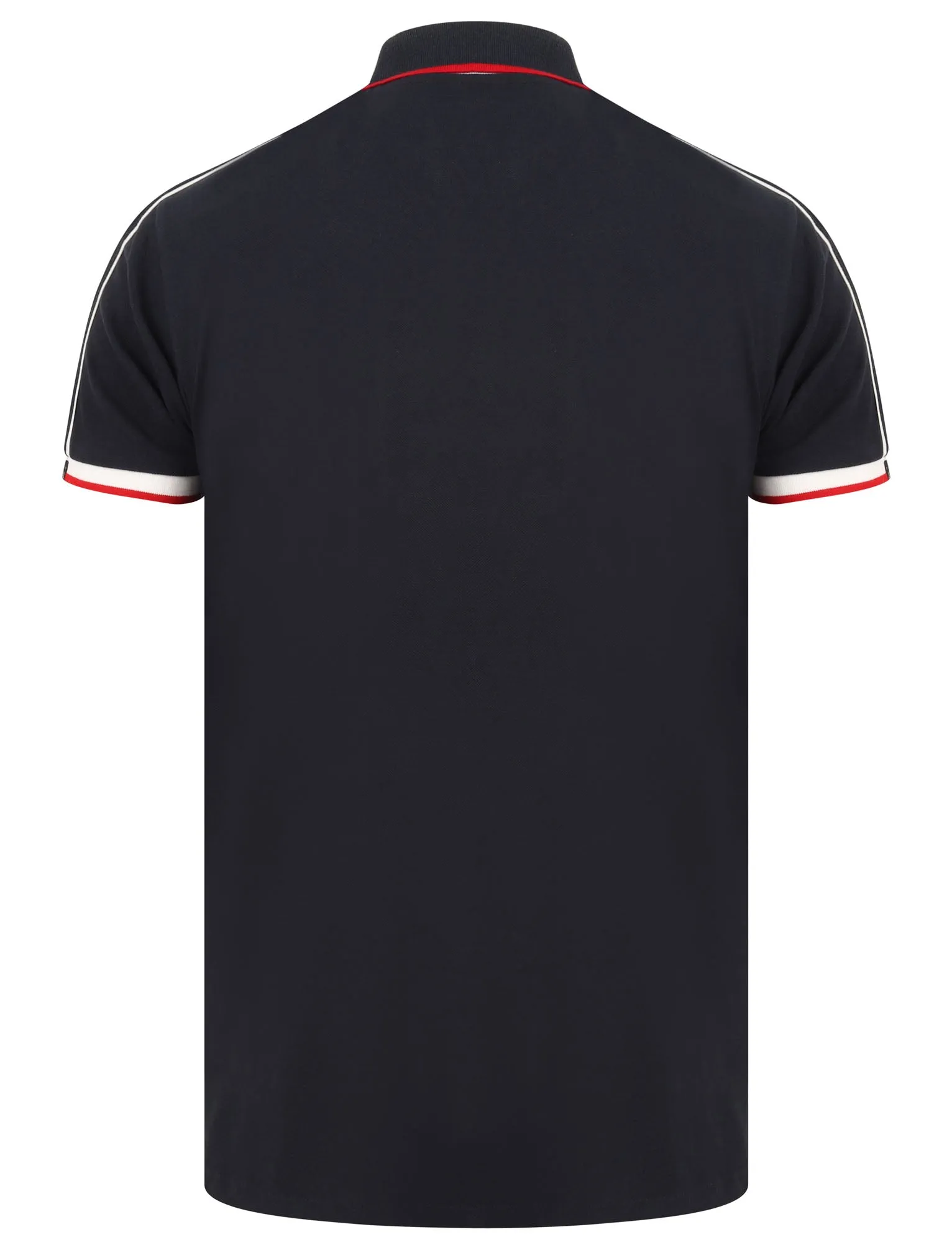 Hitch Cotton Pique Polo Shirt with Stripe Tape Detail In Navy Blazer - Tokyo Laundry sold by Tokyo Laundry product image thumbnail 5