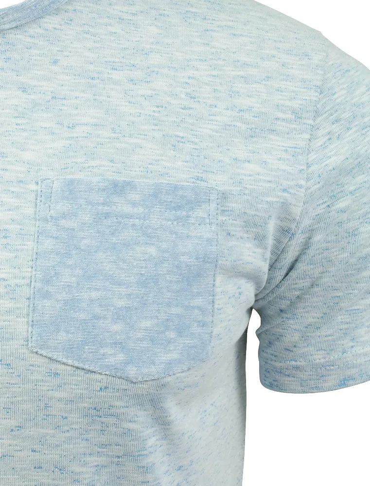 Nixon Space Dye Cotton Slub T-Shirt with Chest Pocket in Sea Blue Marl sold by Tokyo Laundry product image thumbnail 3