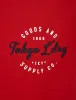 Taper Stripe Sleeve Cotton T-Shirt in Barados Cherry - Tokyo Laundry sold by Tokyo Laundry