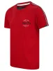 Taper Stripe Sleeve Cotton T-Shirt in Barados Cherry - Tokyo Laundry sold by Tokyo Laundry