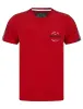 Taper Stripe Sleeve Cotton T-Shirt in Barados Cherry - Tokyo Laundry sold by Tokyo Laundry