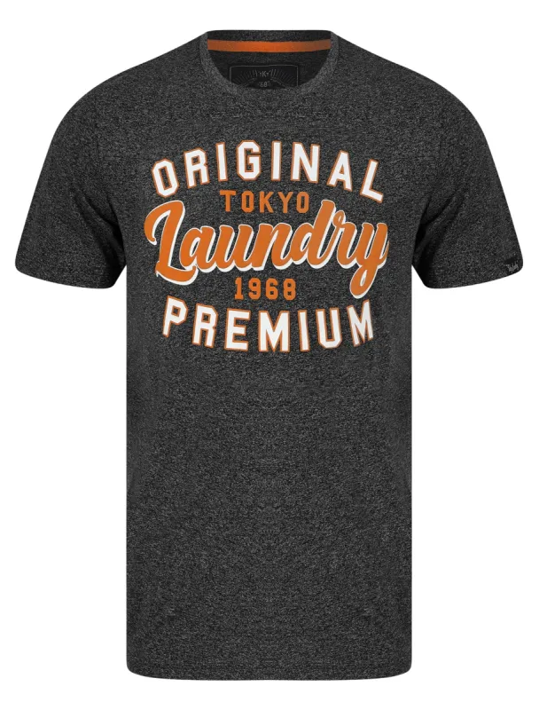 Masses Motif Cotton Jersey Grindle T-Shirt in Dark Grey - Tokyo Laundry sold by Tokyo Laundry