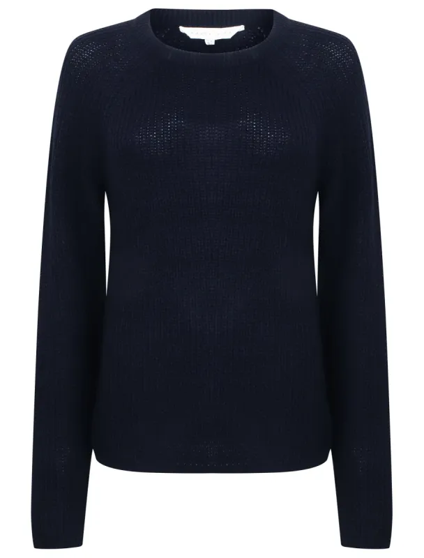 Willow Knitted Crew Neck Jumper In Navy - Amara Reya sold by Tokyo Laundry