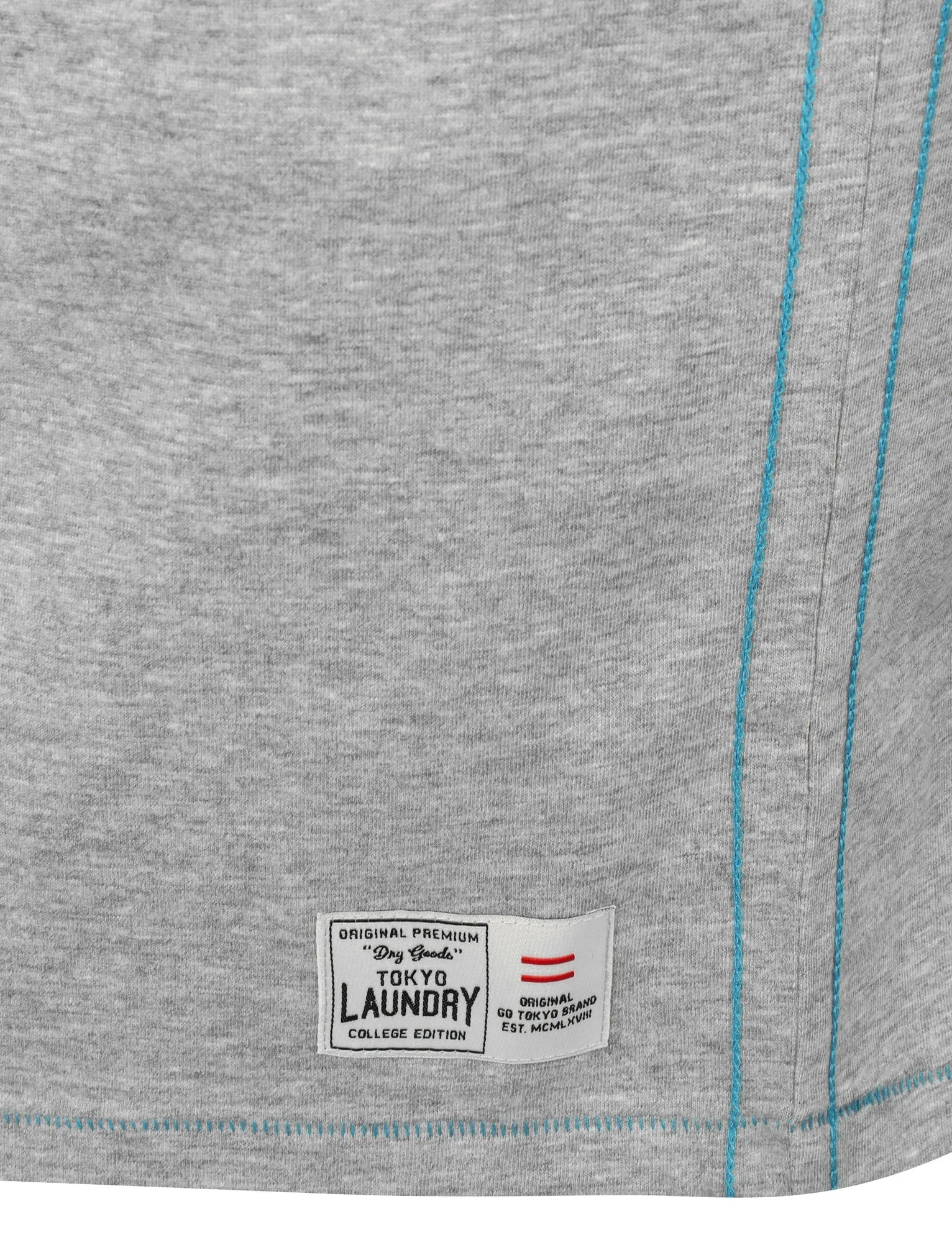 Mens Gradient Print Cotton T-Shirt In Light Grey Marl - Tokyo Laundry sold by Tokyo Laundry product image thumbnail 4
