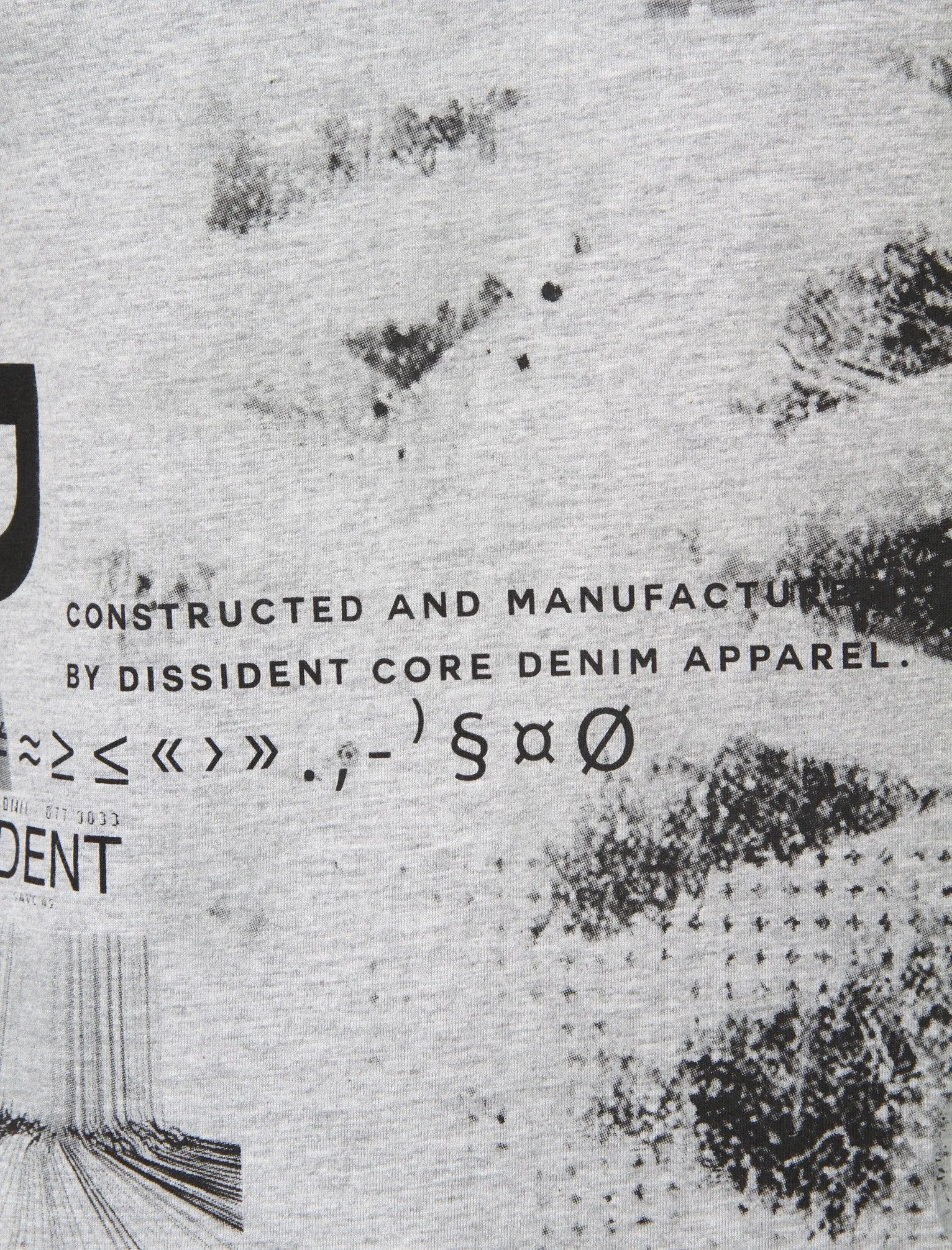 Convex Motif Cotton T-Shirt In Light Grey Marl - Dissident sold by Tokyo Laundry product image thumbnail 3