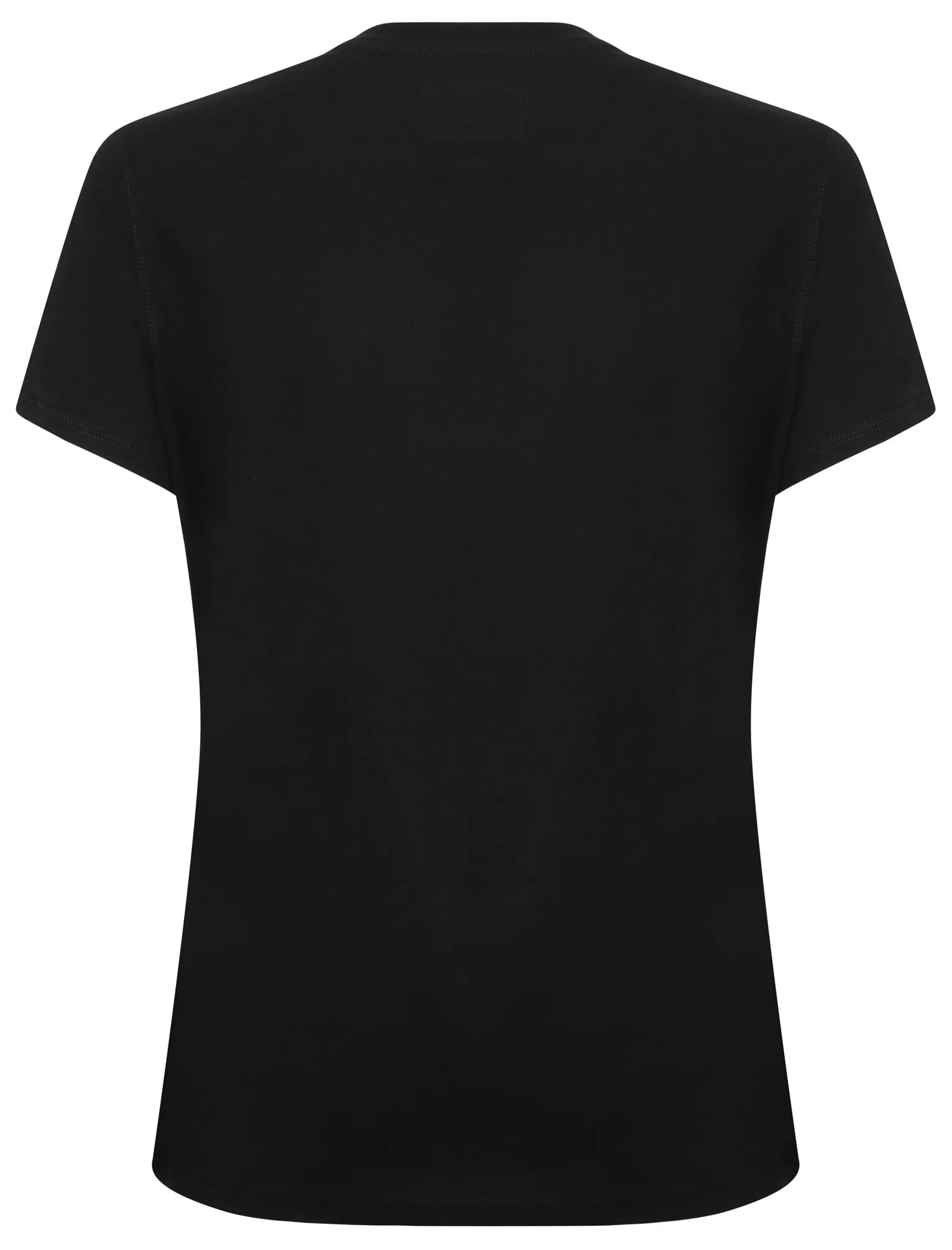 Womens Flocked Motif Cotton Jersey T-Shirt In Jet Black - Tokyo Laundry sold by Tokyo Laundry product image thumbnail 2