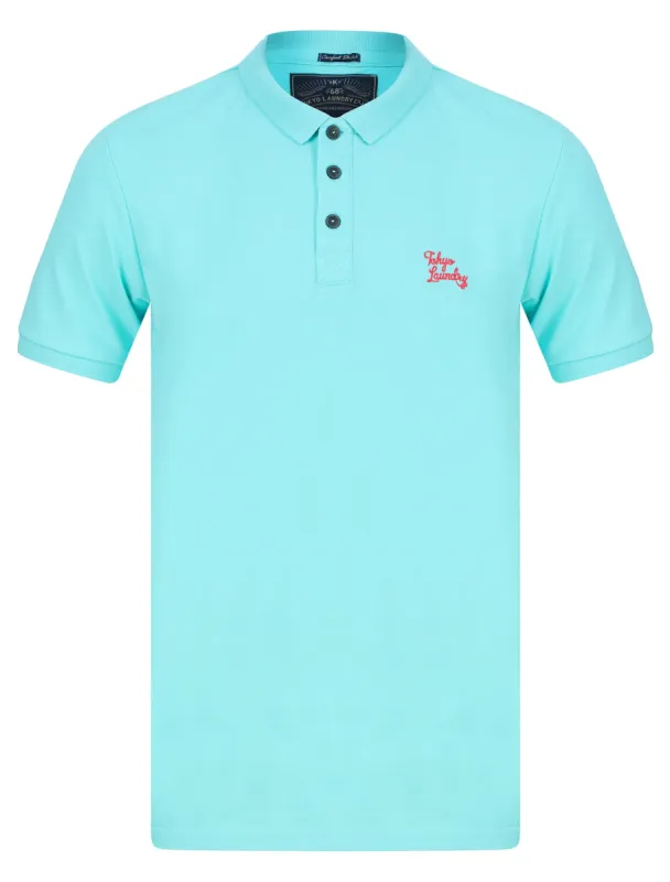 Marahau 3 Signature Cotton Pique Polo Shirt in Angel Falls Marl - Tokyo Laundry sold by Tokyo Laundry