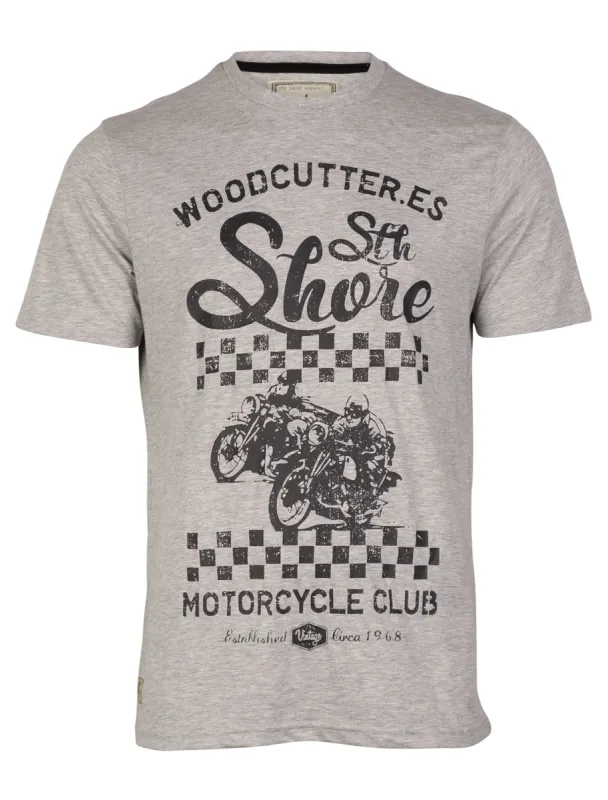 South Shore Woodcutter Printed T-shirt in grey sold by Tokyo Laundry