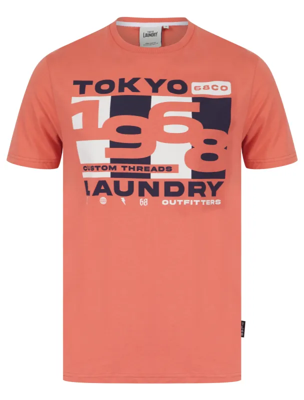 Control Motif Cotton Jersey T-Shirt in Faded Peach - Tokyo Laundry sold by Tokyo Laundry
