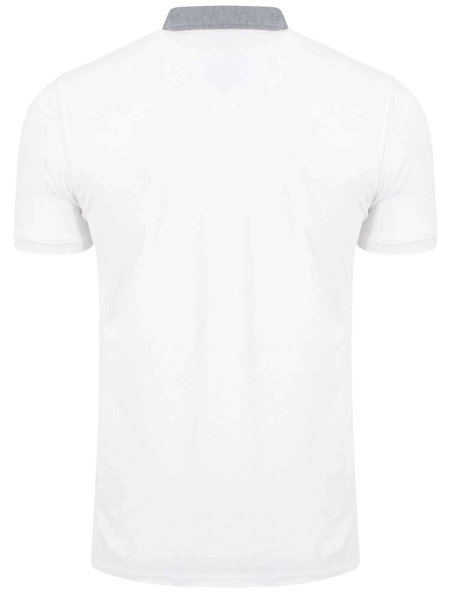 Dunstable 2 Pique Polo Shirt with Chambray Collar in Optic White - Kensington Eastside sold by Tokyo Laundry product image thumbnail 2