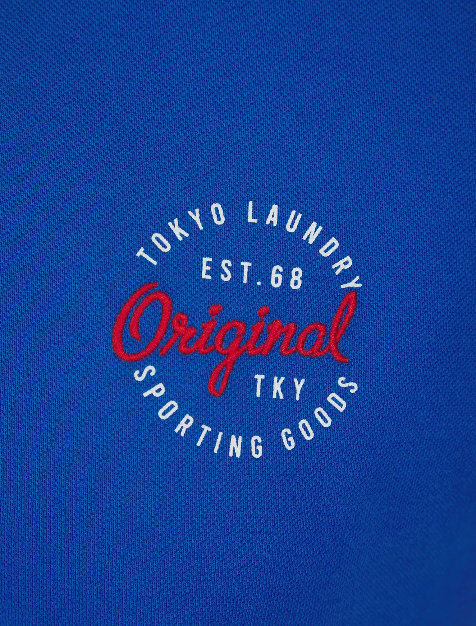 Tape Cotton Pique Polo Shirt in Jet Blue - Tokyo Laundry sold by Tokyo Laundry product image thumbnail 4