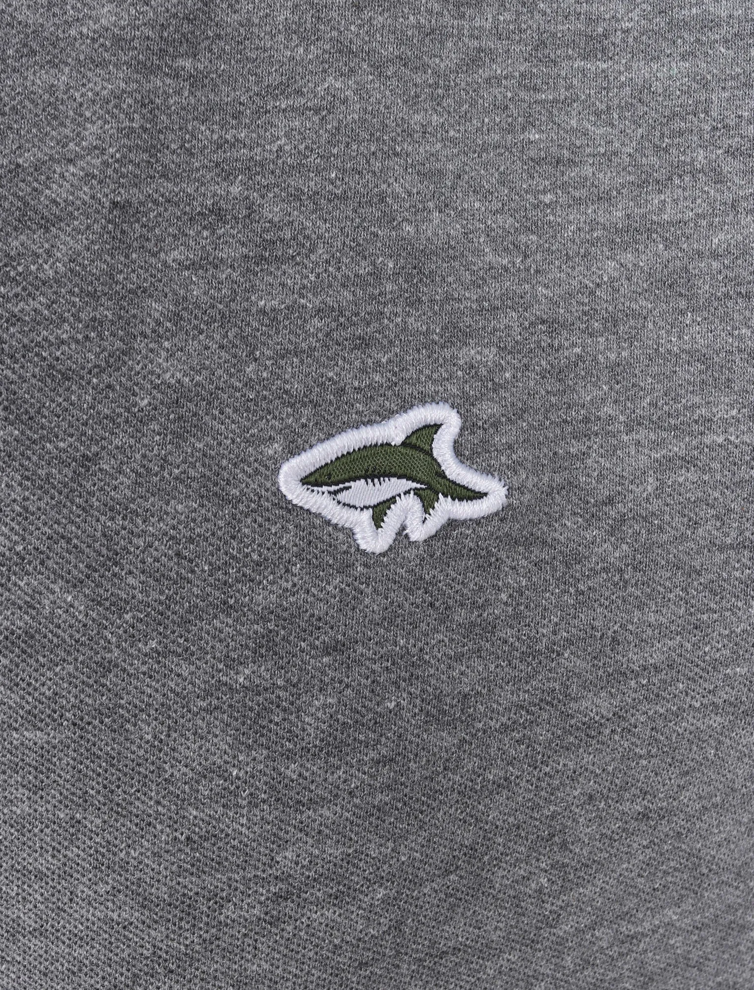 Crown Cotton Pique Polo Shirt with Racer Stripe Sleeves In Mid Grey Marl - Le Shark sold by Tokyo Laundry product image thumbnail 4