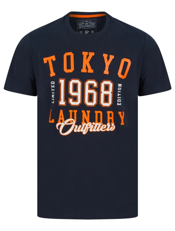Moored Motif Cotton Jersey T-Shirt in Sky Captain Navy - Tokyo Laundry sold by Tokyo Laundry
