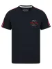 Taper Stripe Sleeve Cotton T-Shirt in Sky Captain Navy - Tokyo Laundry sold by Tokyo Laundry