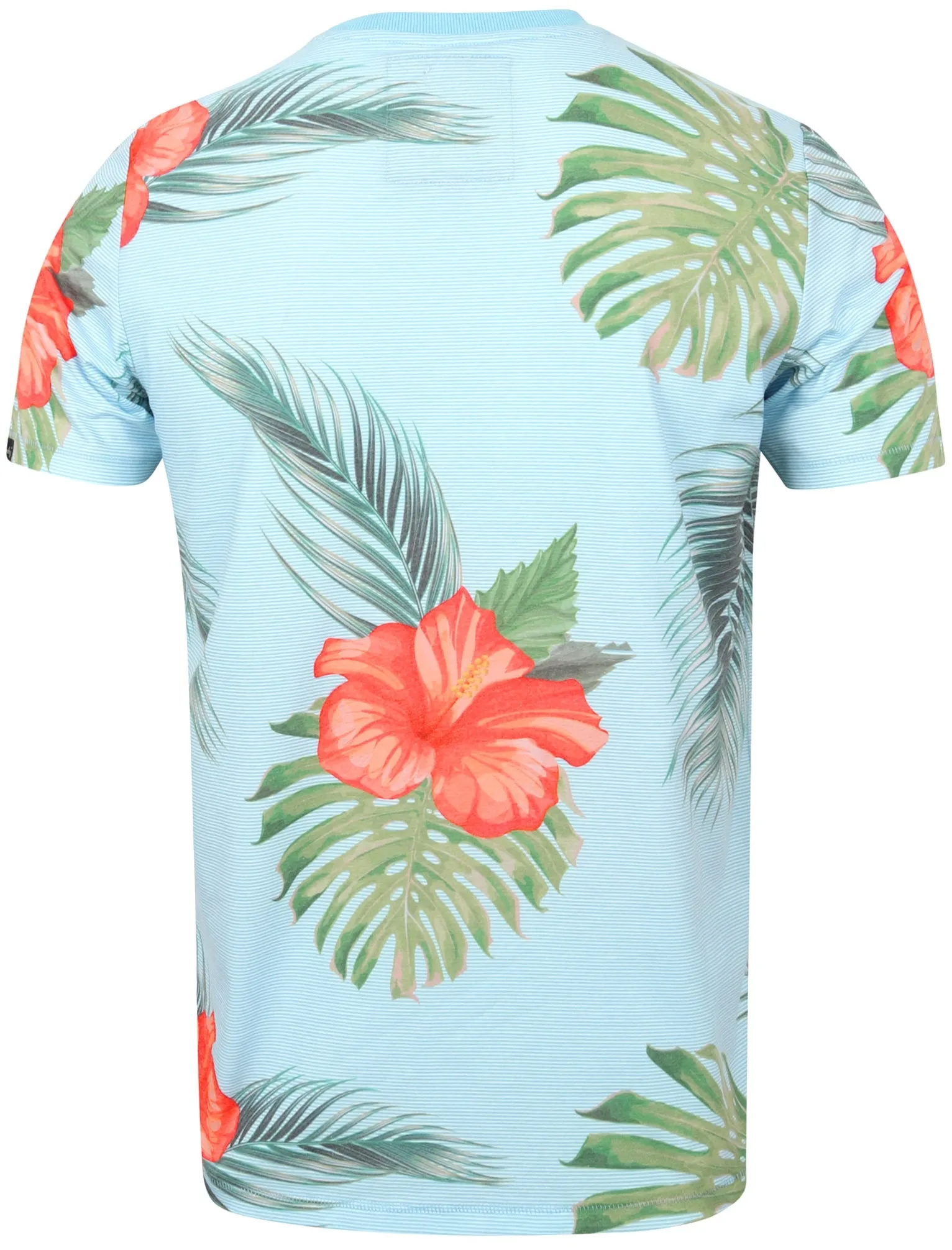 Waikawa Striped Tropical Palm Printed T-Shirt In Blue Fog - Tokyo Laundry sold by Tokyo Laundry product image thumbnail 3