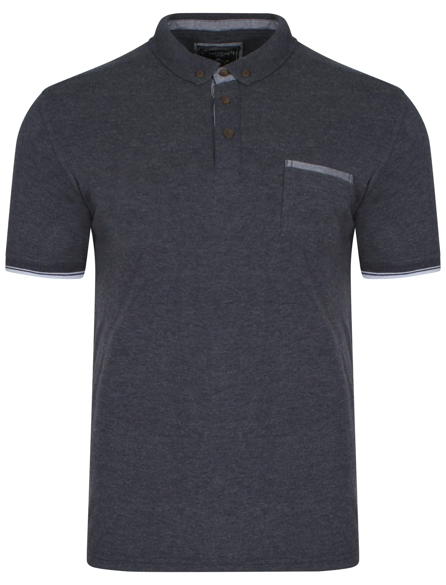Callcott Polo Shirt in Blue Marl - Kensington Eastside sold by Tokyo Laundry