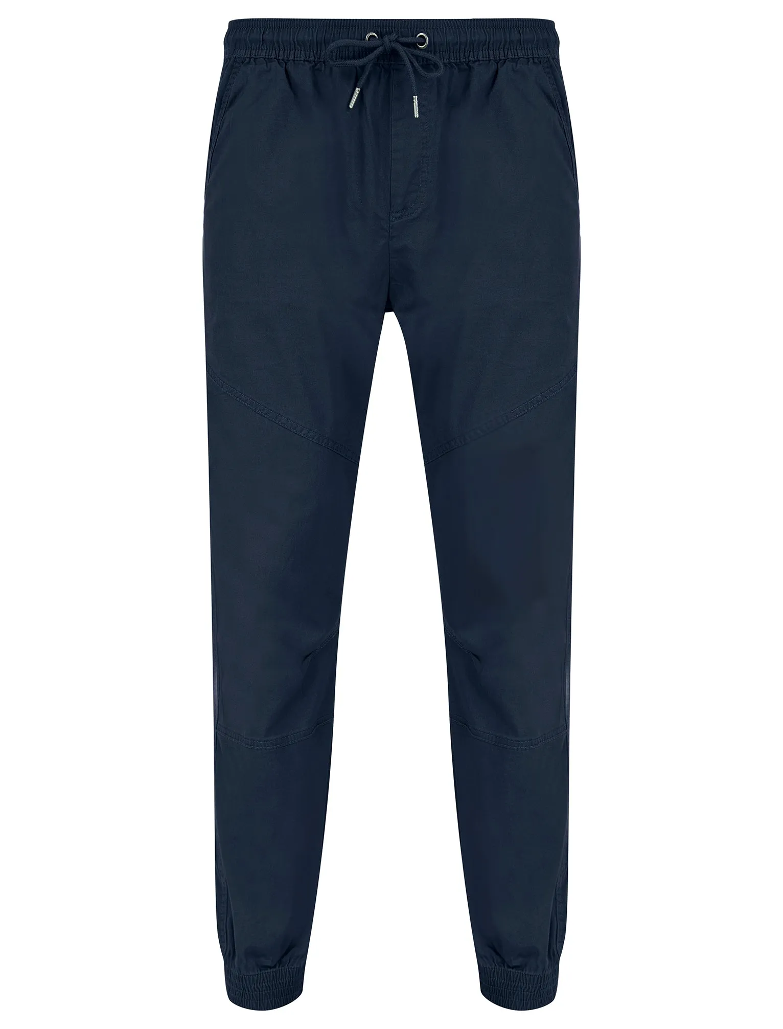Portmany Stretch Cotton Twill Cuffed Cargo Jogger Pants in Parisian Night Blue - Tokyo Laundry sold by Tokyo Laundry