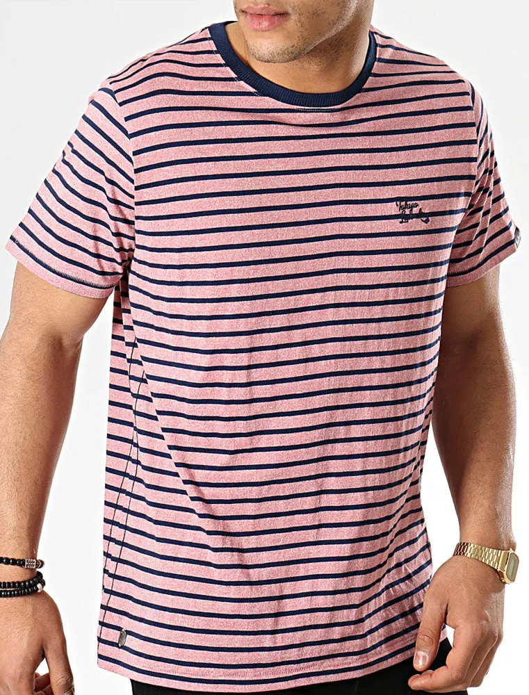 Pacora Grindle Stripe Cotton T-Shirt In Faded Peach - Tokyo Laundry sold by Tokyo Laundry