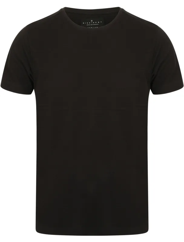 Lecky Cotton Pique Crew Neck T-Shirt In Black - Dissident sold by Tokyo Laundry