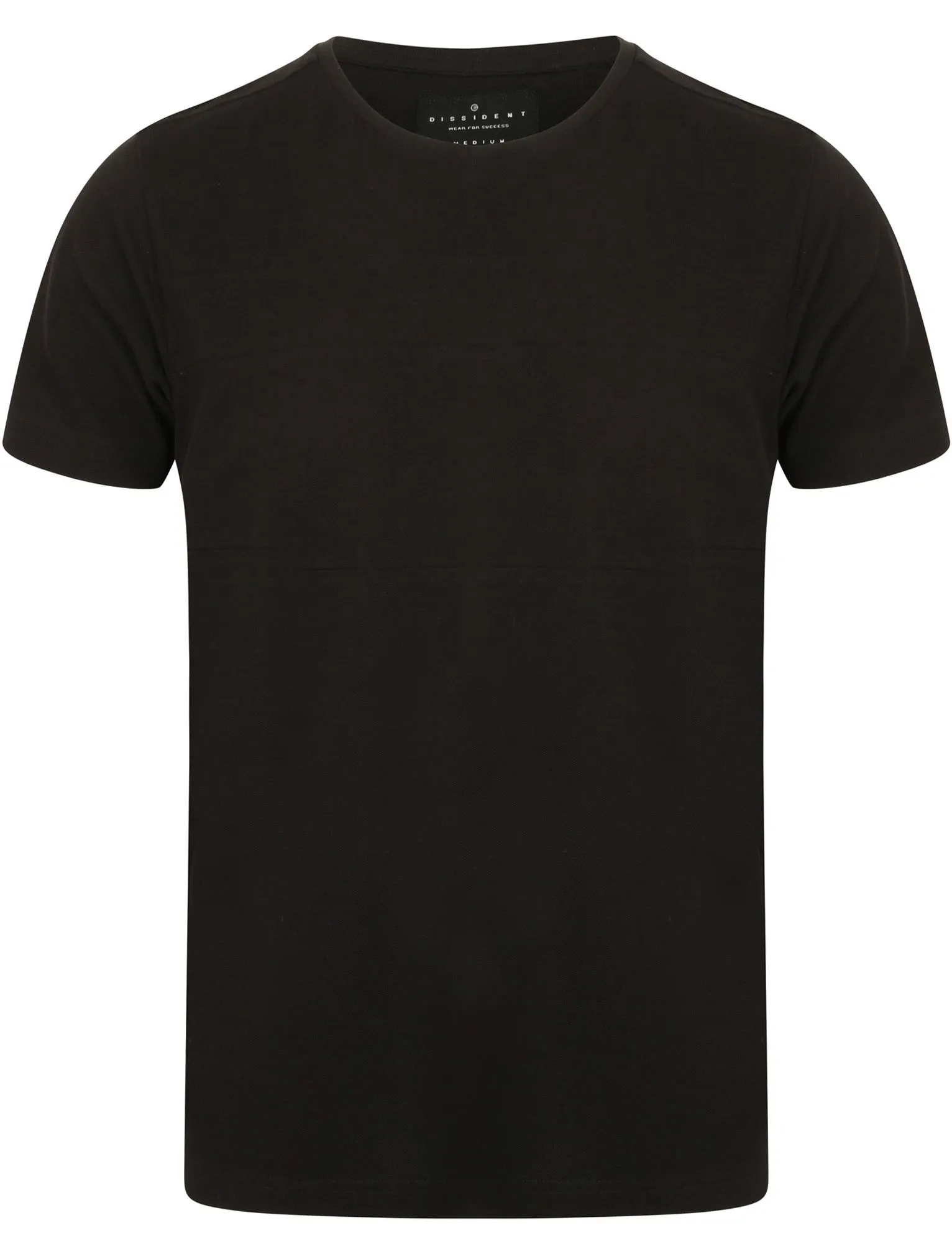 Lecky Cotton Pique Crew Neck T-Shirt In Black - Dissident sold by Tokyo Laundry