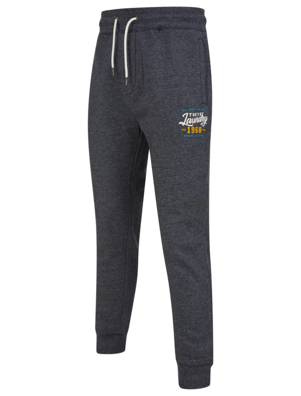 Intent Brushback Fleece Cuffed Joggers in Navy Grindle - Tokyo Laundry sold by Tokyo Laundry